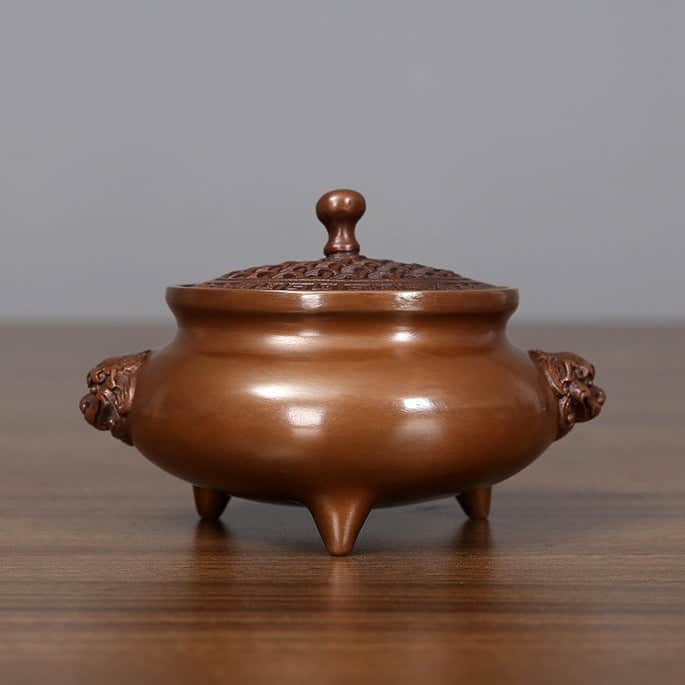 Traditional Bronze Incense Burner for the Private Study