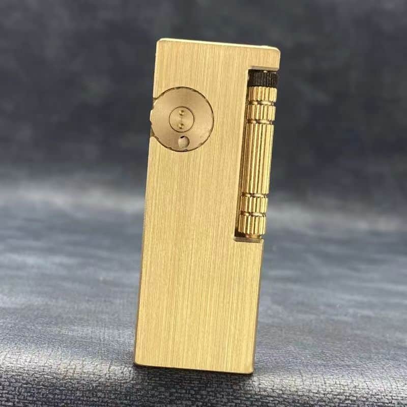 Vintage Solid Brass Oil Lighter – Side Ignition Refillable Design