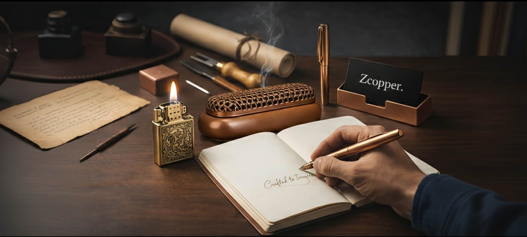 ZORRO Z635 Solid Brass Butane Lighter – Windproof Fluted Body