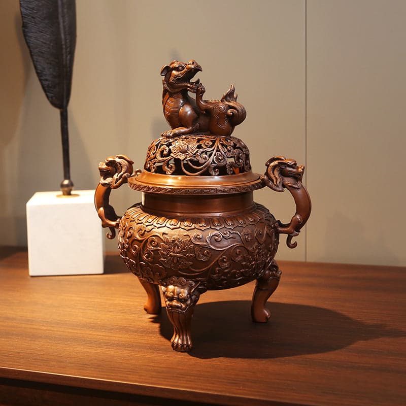 Charging Bull Bronze Desk Sculpture – The Private Study – view 2