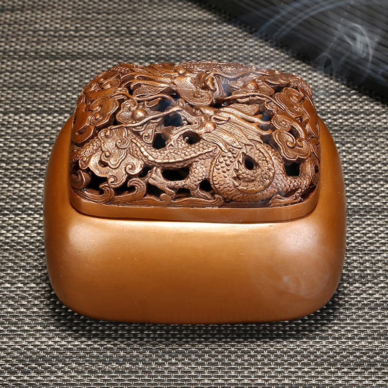 Solid Brass Backflow Incense Burner – Minimalist – Incense Burners – view 2