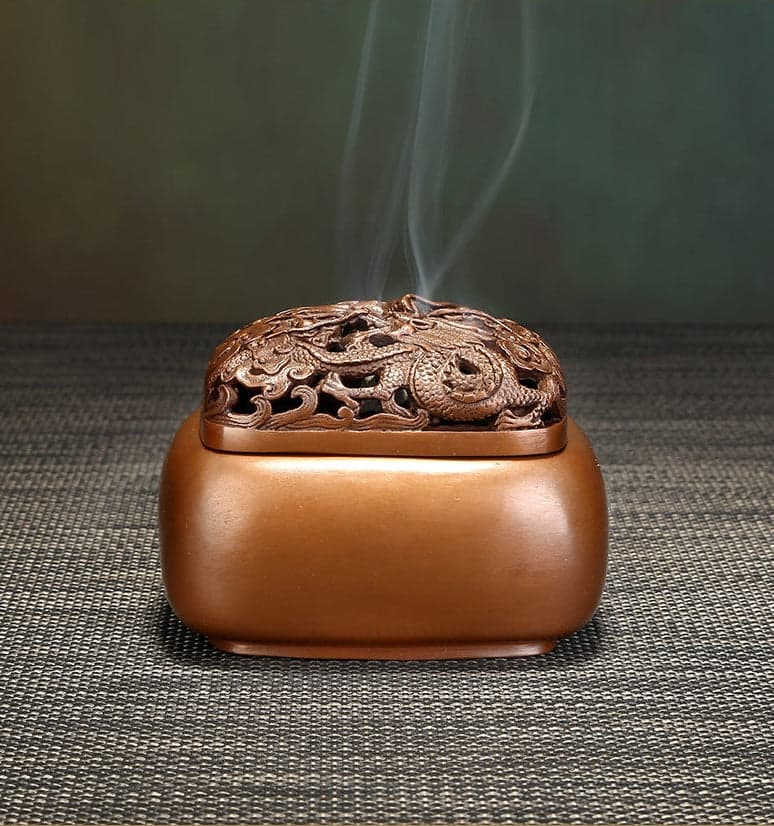 Handcrafted Brass Nine-Dragon Incense Burner – Incense Burners – Image 1
