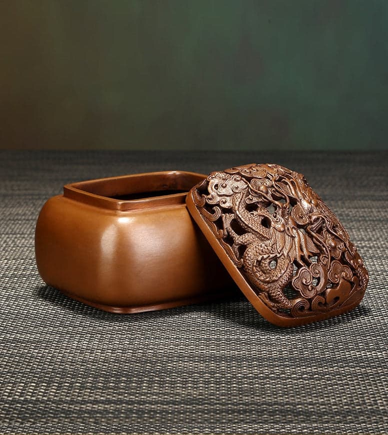 Handcrafted Brass Nine-Dragon Incense Burner – Incense Burners – view 2