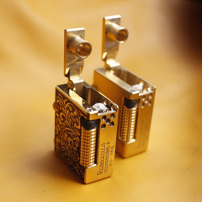 Solid Brass Keychain Oil Lighter – Brushed Finish, Side Ignition EDC Design – Lighter – view 16